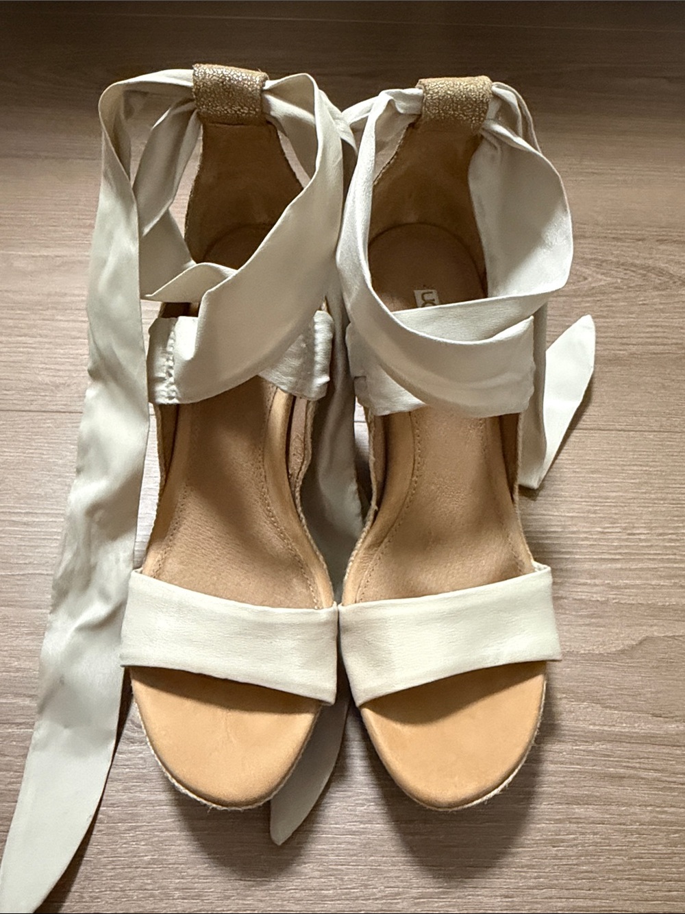 UGG Jules White Ankle-Tie Espadrille Sandals